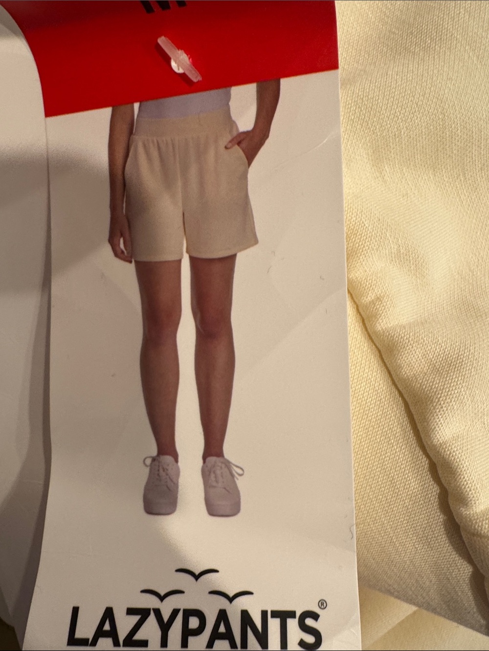Women's light yellow  Elastic-Waist Shorts